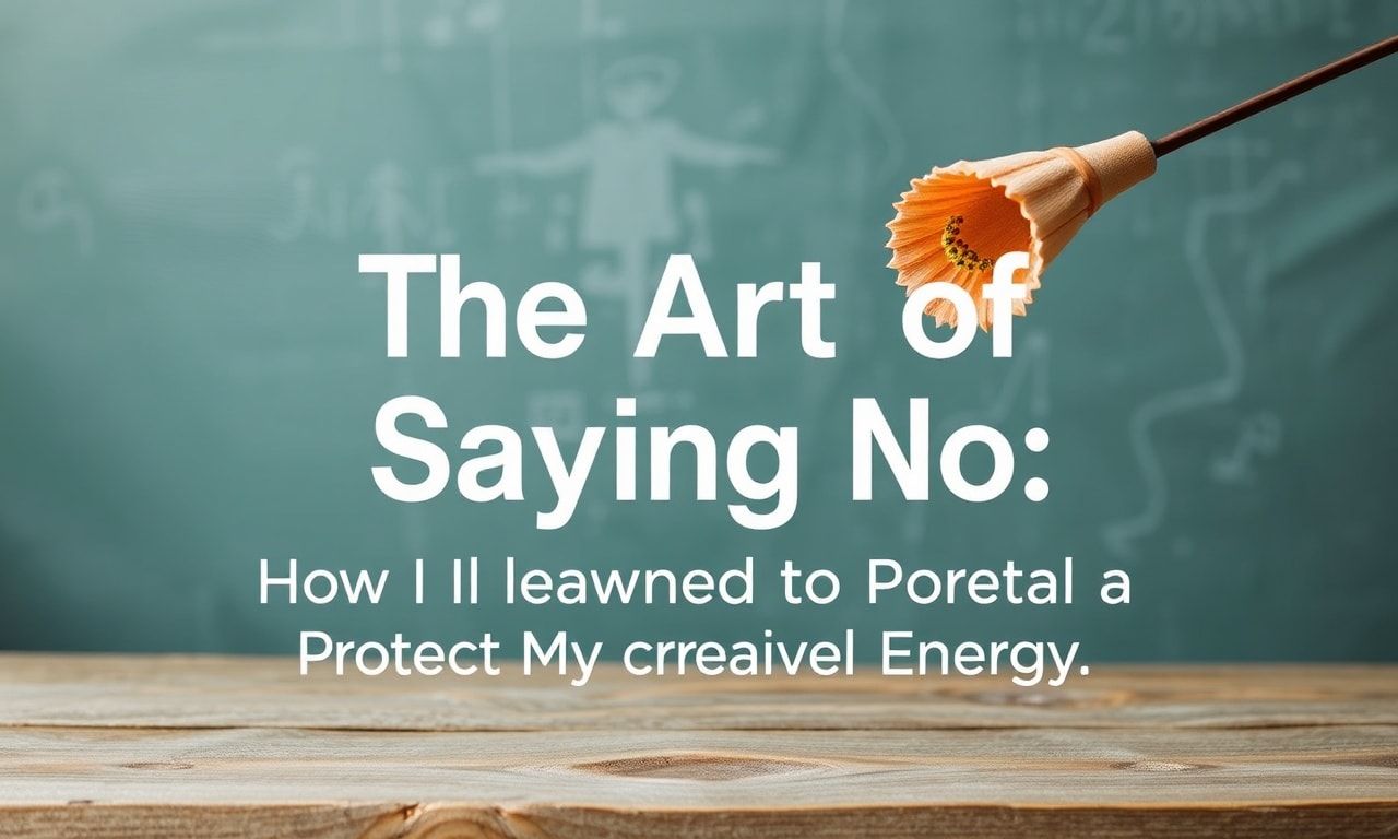 The Art of Saying No: How I Learned to Protect My Creative Energy