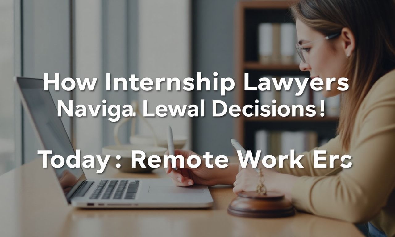 How Internship Lawyers Navigate Legal Decisions in Today's Remote Work Era